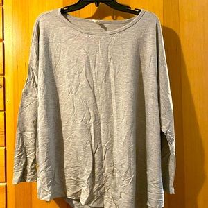 Wishlist Gray Dolman Asymmetrical Top